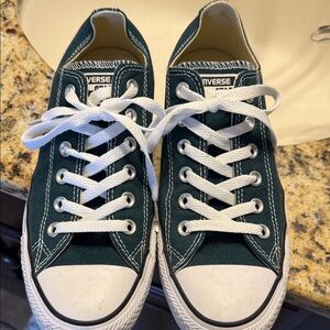 Converse Teal Canvas Sneakers with White Accents